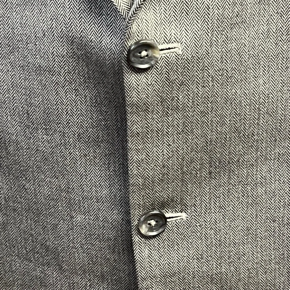 Jos A Bank Sport Coat 44L Grey Herringbone Silk‎ Camelhair Notched Lapel Classic